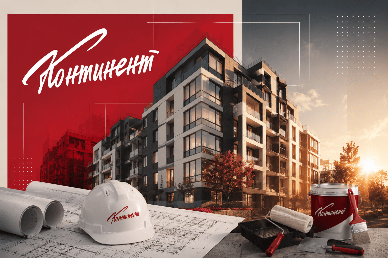 Kontinent — Logotipo y diseño web para una empresa de construcción